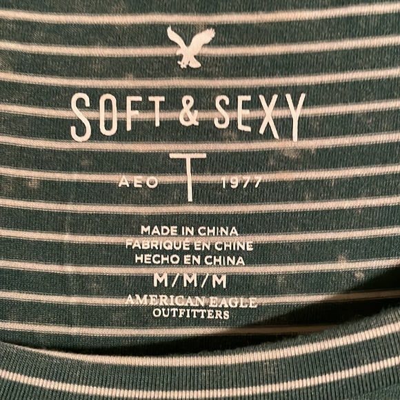 American Eagle Outfitters Two Soft & Sexy Long Sleeved Distressed Shirts - Picture 5 of 9